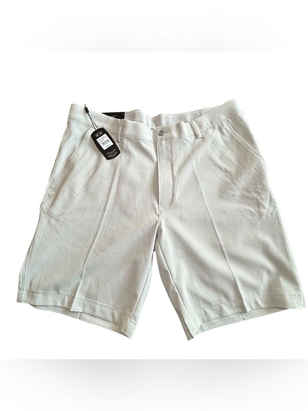 Greg Norman Collection Men's Flat Front Shorts in stone color